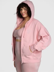Victoria's Secret PINK Dusk Pink Shine Zip Up Fleece Hoodie - Image 1 of 4