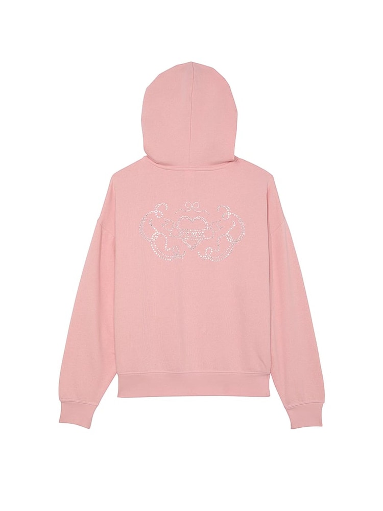 Victoria's Secret PINK Dusk Pink Shine Zip Up Fleece Hoodie - Image 4 of 4