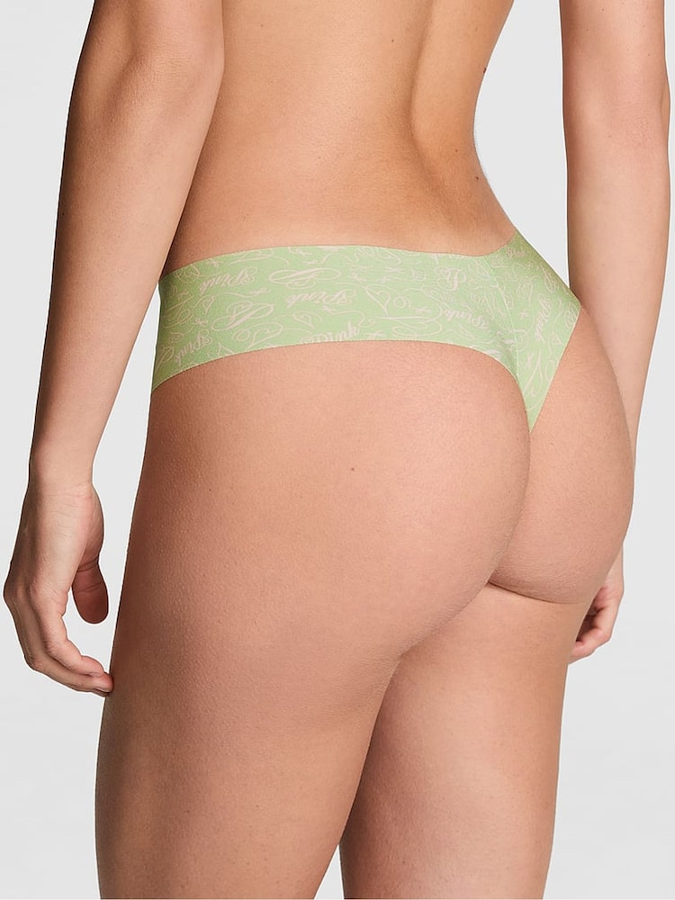Victoria's Secret PINK Pale Petal Green Thong Knickers - Image 2 of 3