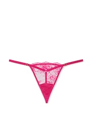 Victoria's Secret Cherry Blossom Pink G String Rose Lace Knickers - Image 3 of 3