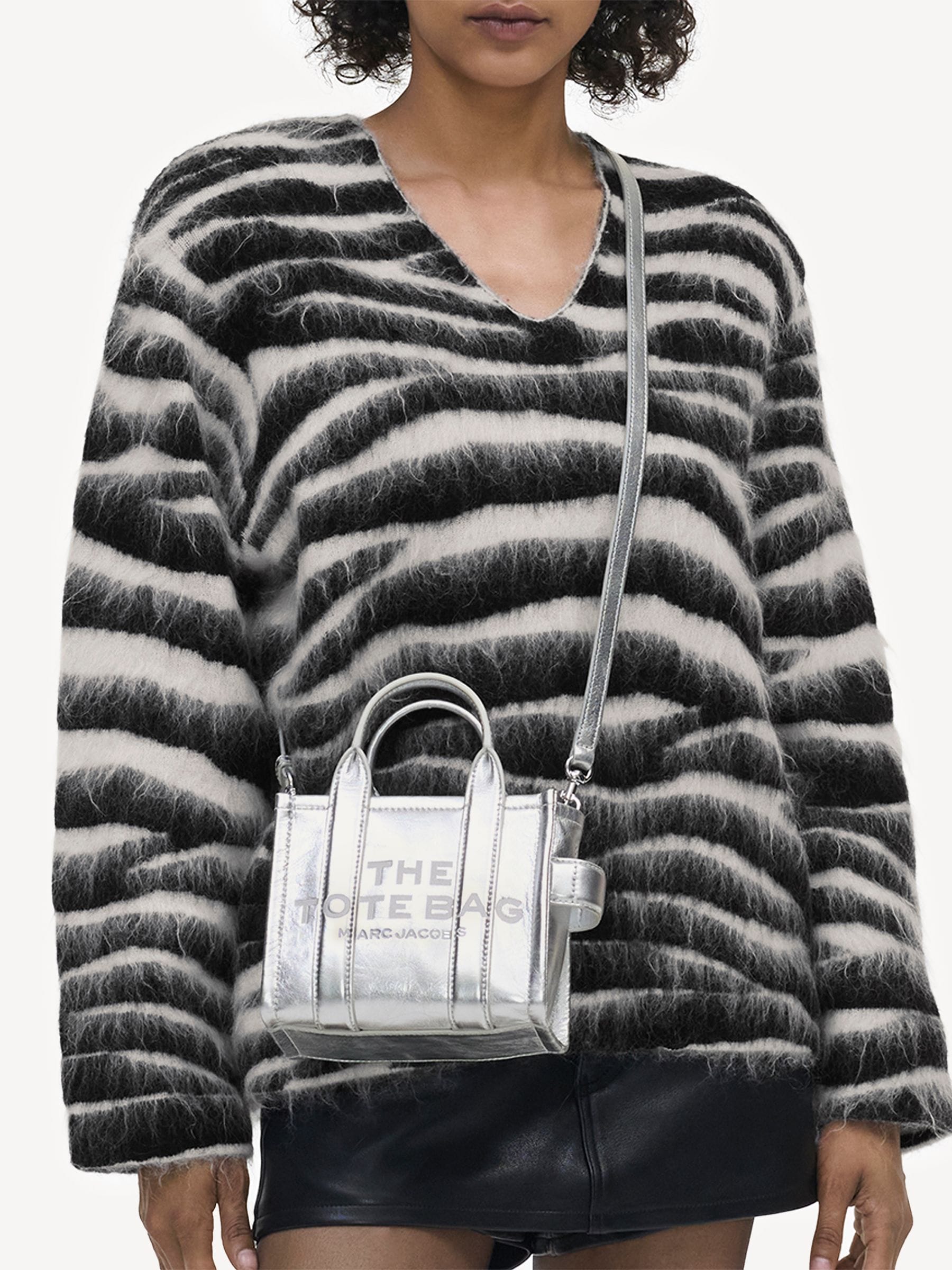 Marc Jacobs Silver Mini The Tote Bag | Seasons