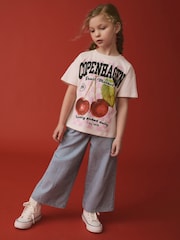 Cherry & Denim 100% Cotton T-Shirt and Jeans Set (3-16yrs) - Image 1 of 7