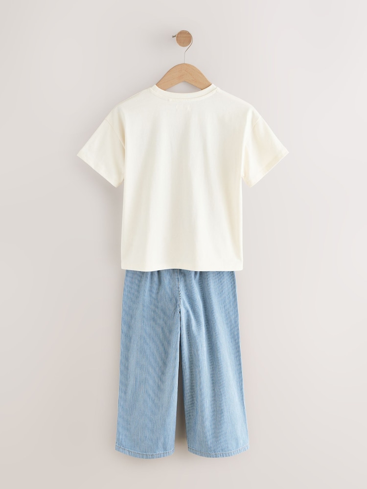 Cerise & Denim - 100Ensemble t-shirt et % coton Jeans (3-16ans) - Image 5 of 7
