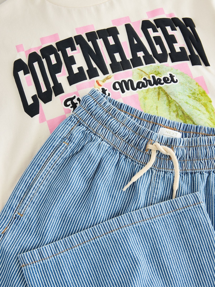 Cerise & Denim - 100Ensemble t-shirt et % coton Jeans (3-16ans) - Image 6 of 7
