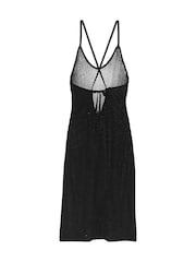 Victoria's Secret Black Diamante Knit Cover Up Midi Dress - Image 3 of 4