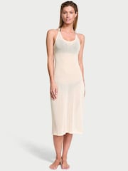 Victoria's Secret Candlelight White Diamante Knit Cover Up Midi Dress - Image 1 of 3