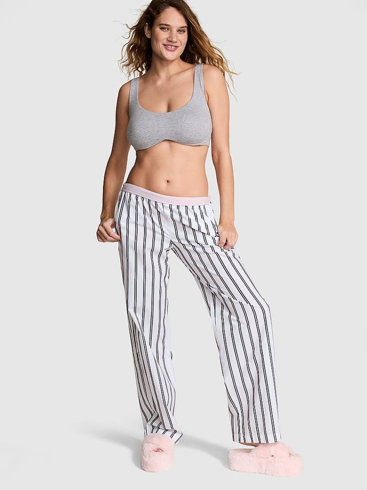 Victoria's Secret PINK White Stripes Pyjama Trousers - Image 1 of 1