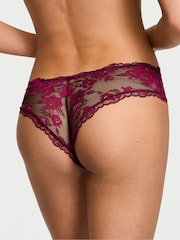 Victoria's Secret Black & Pink Cheeky Rose Lace Knickers - Image 2 of 2