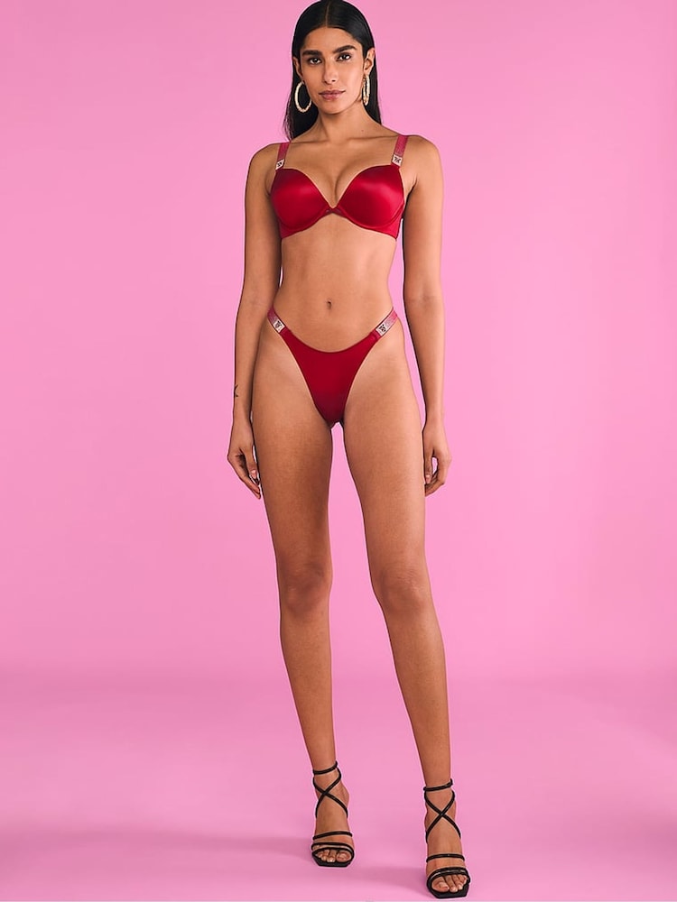 Lakrood - Victoria's Secret slipje met verspreide glinsterende bandjes - Image 3 of 5