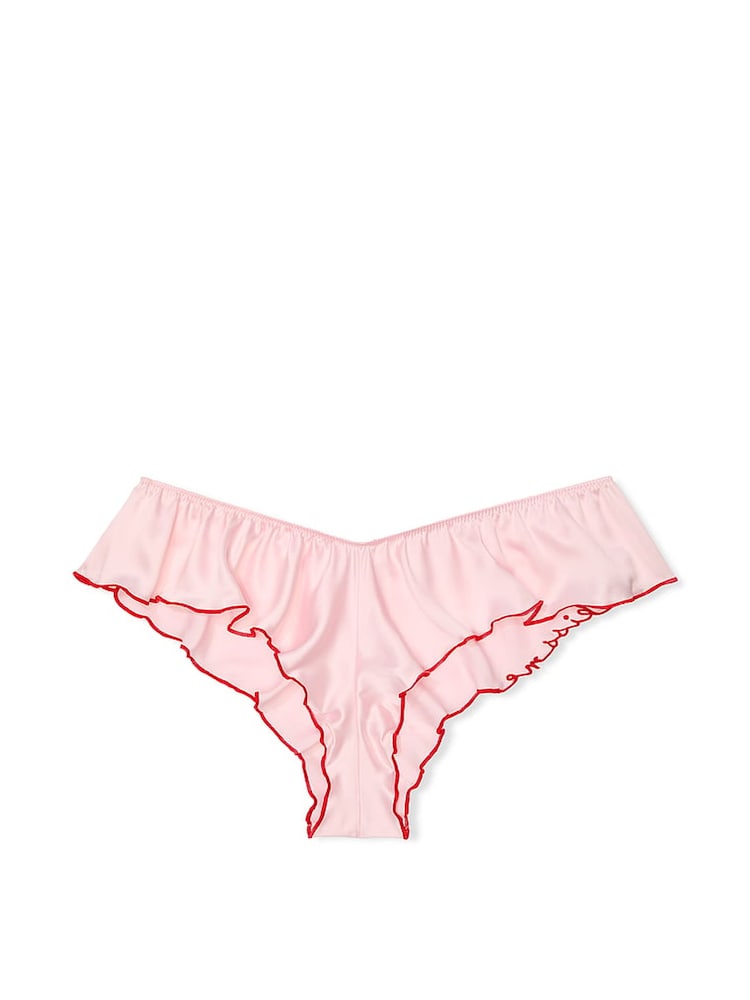 Victoria's Secret Angel Pink Satin Flutter Cheeky Knickers - Image 3 of 3