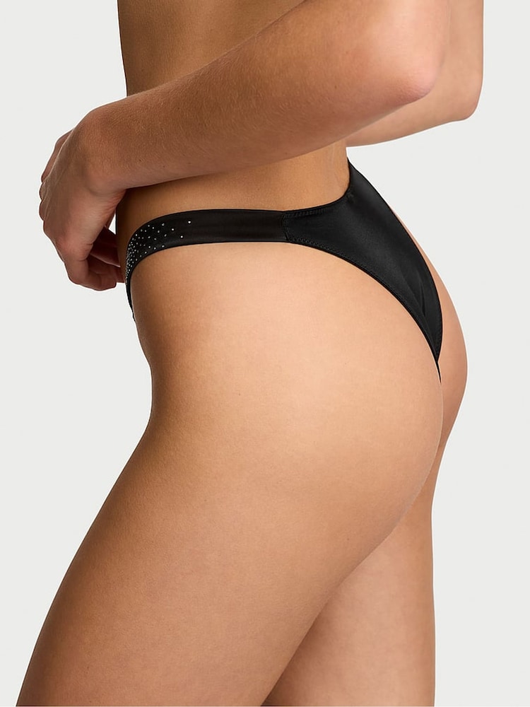 Zwart - Victoria's Secret slipje met verspreide glinsterende bandjes - Image 2 of 3