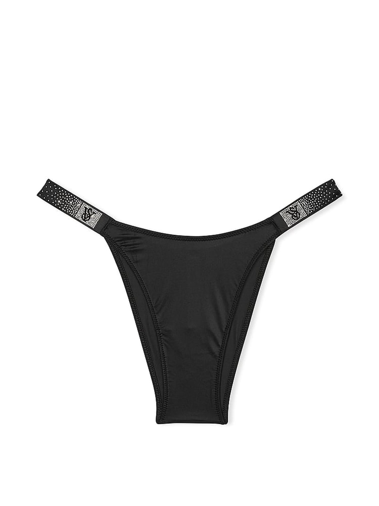 Zwart - Victoria's Secret slipje met verspreide glinsterende bandjes - Image 3 of 3