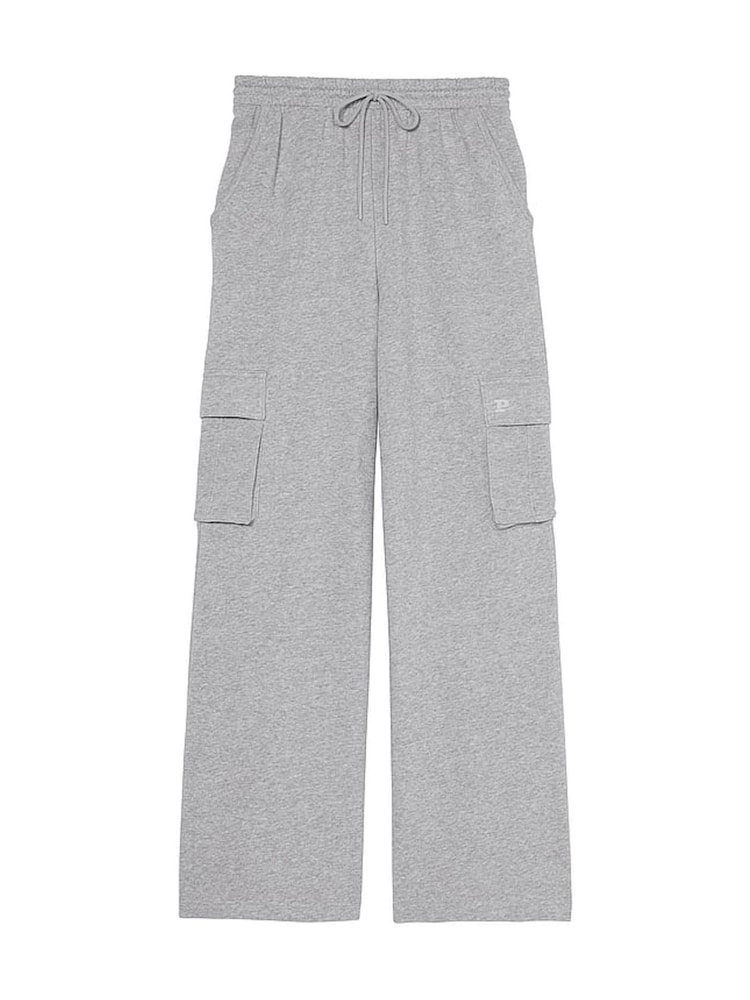 Victoria's Secret PINK Grey Heather Cargo Joggers - Image 1 of 3