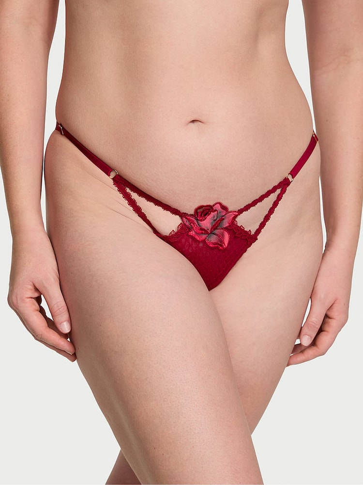 Victoria's Secret kruisloze slip met rozenborduursel - Image 1 of 3