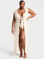 Victoria's Secret Candlelight White Bow Tie Maxi Cover Up - Image 1 of 3