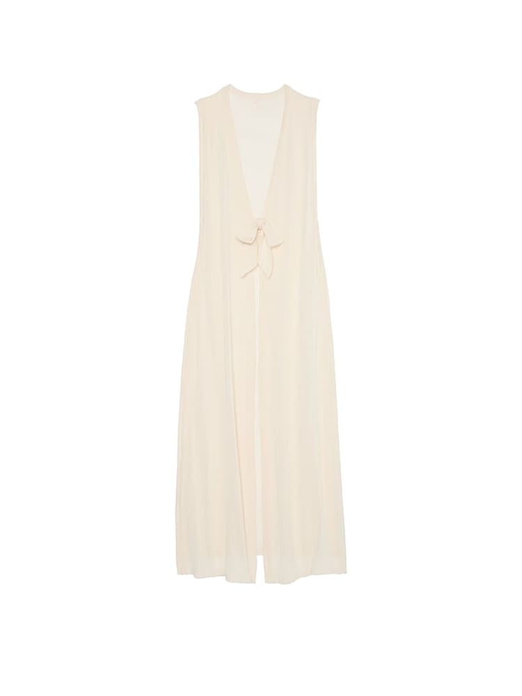 Victoria's Secret Candlelight White Bow Tie Maxi Cover Up - Image 3 of 3