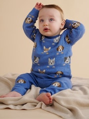 Purebaby Blue Animal Print Cozy Jumper - Image 1 of 5