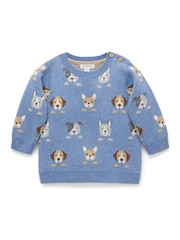 Purebaby Blue Animal Print Cozy Jumper - Image 2 of 5