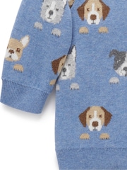 Purebaby Blue Animal Print Cozy Jumper - Image 3 of 5