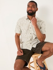 FatFace Grey Short Sleeve Beeble Geo Print Shirt - Image 4 of 6