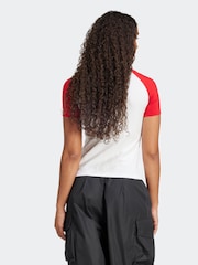 adidas originals White 3 Stripe Slim T-Shirt - Image 2 of 6