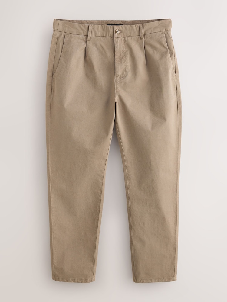Stone Slim Fit Signature Chino Trousers With Silk - Image 1 of 4