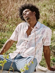 FatFace Multi Short Sleeve Beeble Botanical Print Shirt - Image 1 of 7