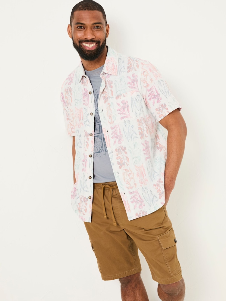 FatFace Multi Short Sleeve Beeble Botanical Print Shirt - Image 2 of 7