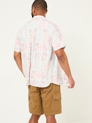 FatFace Multi Short Sleeve Beeble Botanical Print Shirt - Image 3 of 7