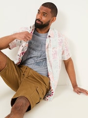 FatFace Multi Short Sleeve Beeble Botanical Print Shirt - Image 4 of 7