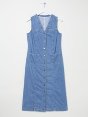 FatFace Denim 100% Cotton Shift Dress - Imagen 6 de 6