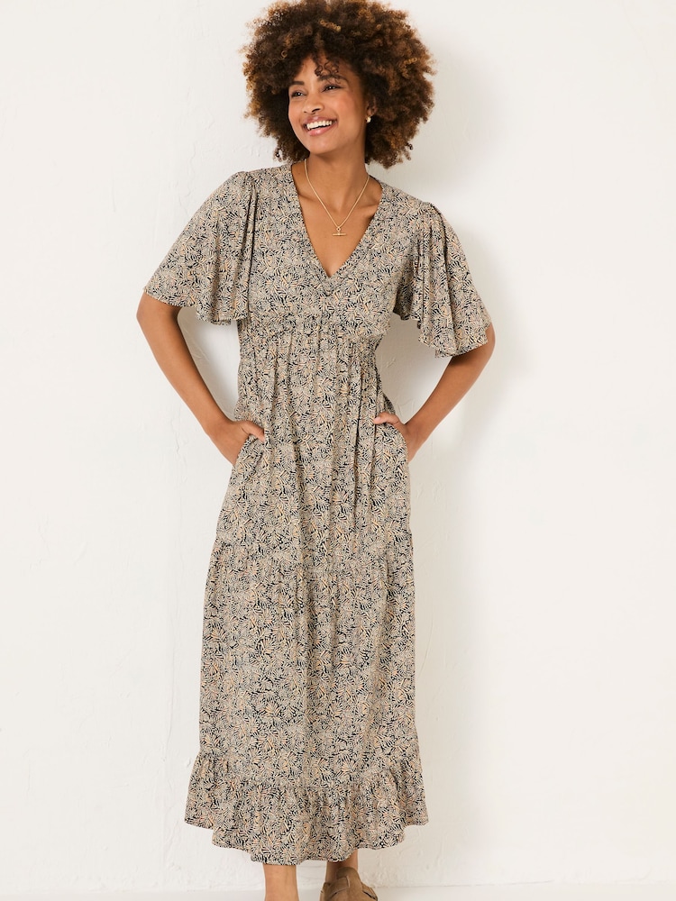 FatFace Black Grace Midi Dress - Image 1 of 6