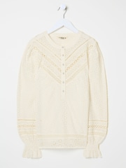 FatFace Ivory Bea Broderie Top - Image 10 of 10