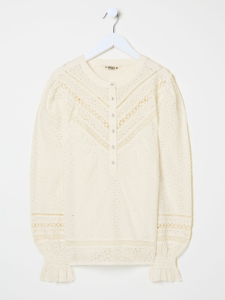 FatFace Ivory Bea Broderie Top - Image 10 of 10