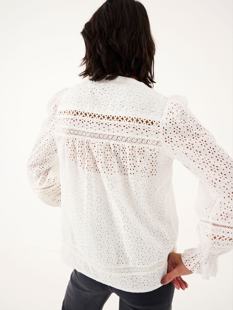 FatFace Ivory Bea Broderie Top - Image 2 of 10