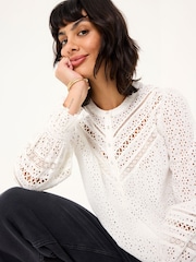 FatFace Ivory Bea Broderie Top - Image 3 of 10