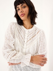 FatFace Ivory Bea Broderie Top - Image 4 of 10