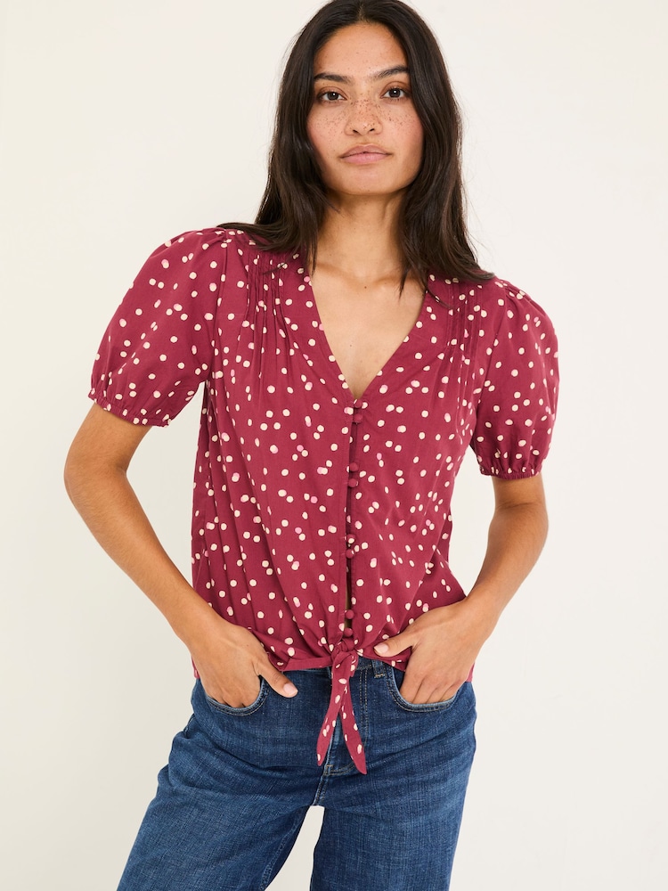 Bordeauxrood - FatFace Savannah Blouse - Image 2 of 5