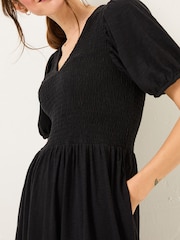FatFace Danielle Black Detail Floral Midi Dress - Image 4 of 5