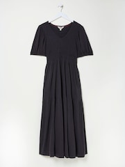 FatFace Danielle Black Detail Floral Midi Dress - Image 5 of 5