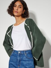 Monsoon Green Sanya Stitch Jacket - Image 1 of 4