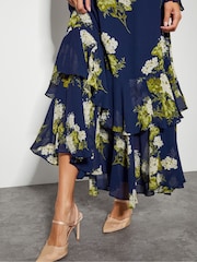 Monsoon Blue Rowena Floral Ruffle Dress - Image 4 of 5
