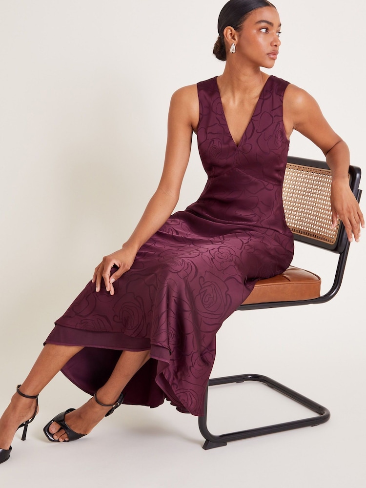 Monsoon Red Saira Slip Dress - Image 2 of 5