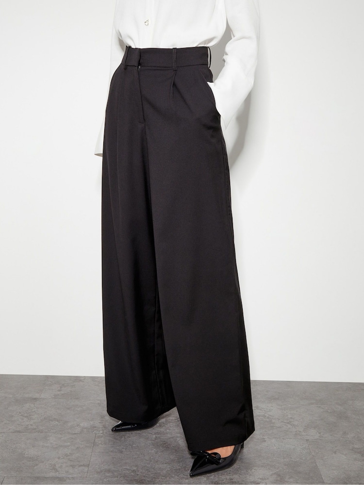 Monsoon Black Wendy Wide Leg Trousers - Image 2 of 4
