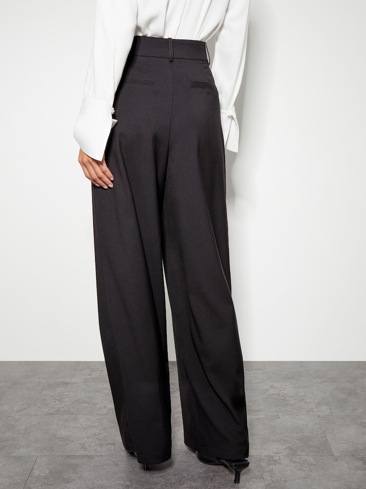 Monsoon Black Wendy Wide Leg Trousers - Image 4 of 4