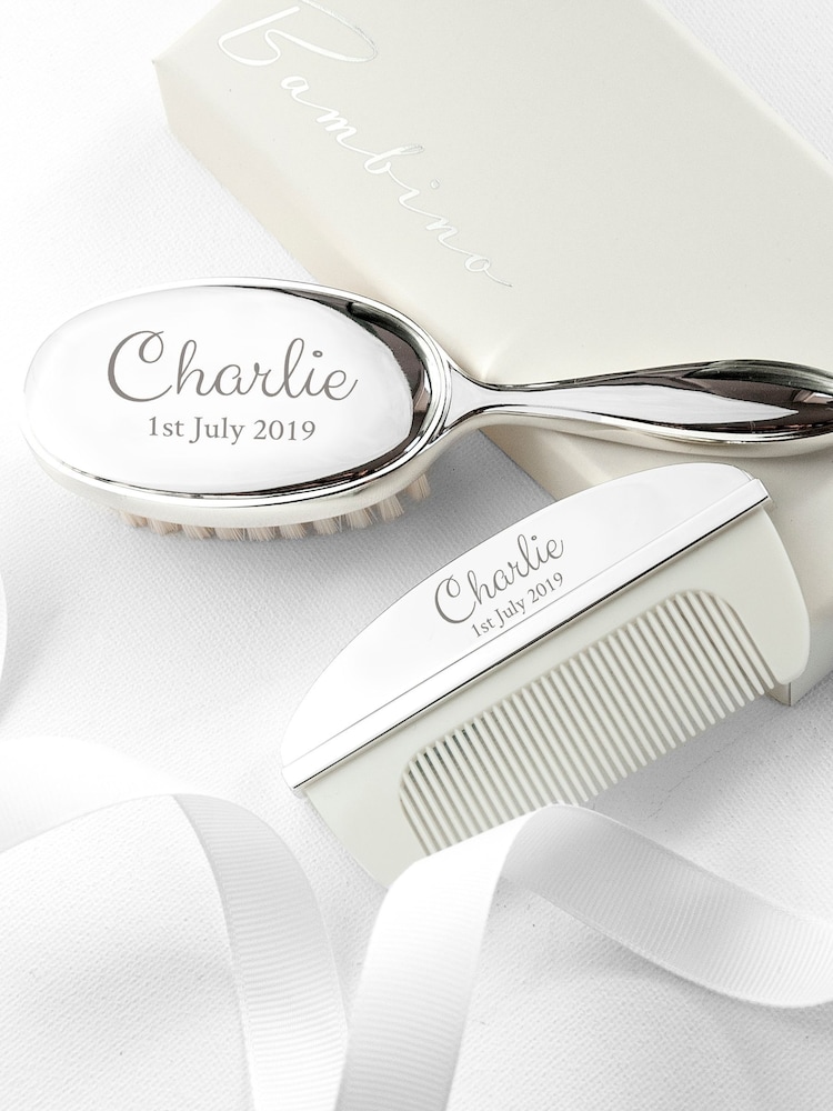 Personalised Classic Baby Brush And Comb Set by Treat Republic - Image 2 of 5