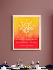 Personalised Diwali Lotus Framed Print by Treat Republic - Image 2 of 3
