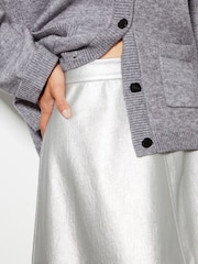 Monsoon Silver Pippa Faux Leather Skirt - Image 4 of 4