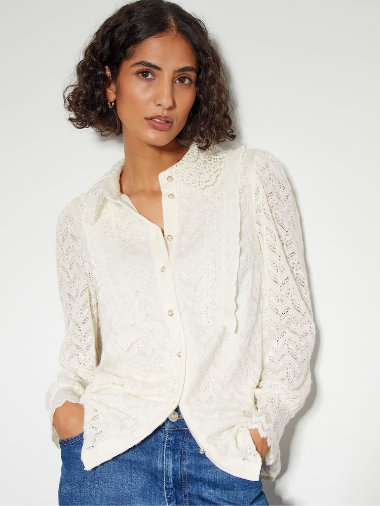 Monsoon Natural Laura Lace Blouse - Image 1 of 5