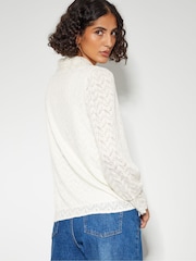 Monsoon Natural Laura Lace Blouse - Image 4 of 5